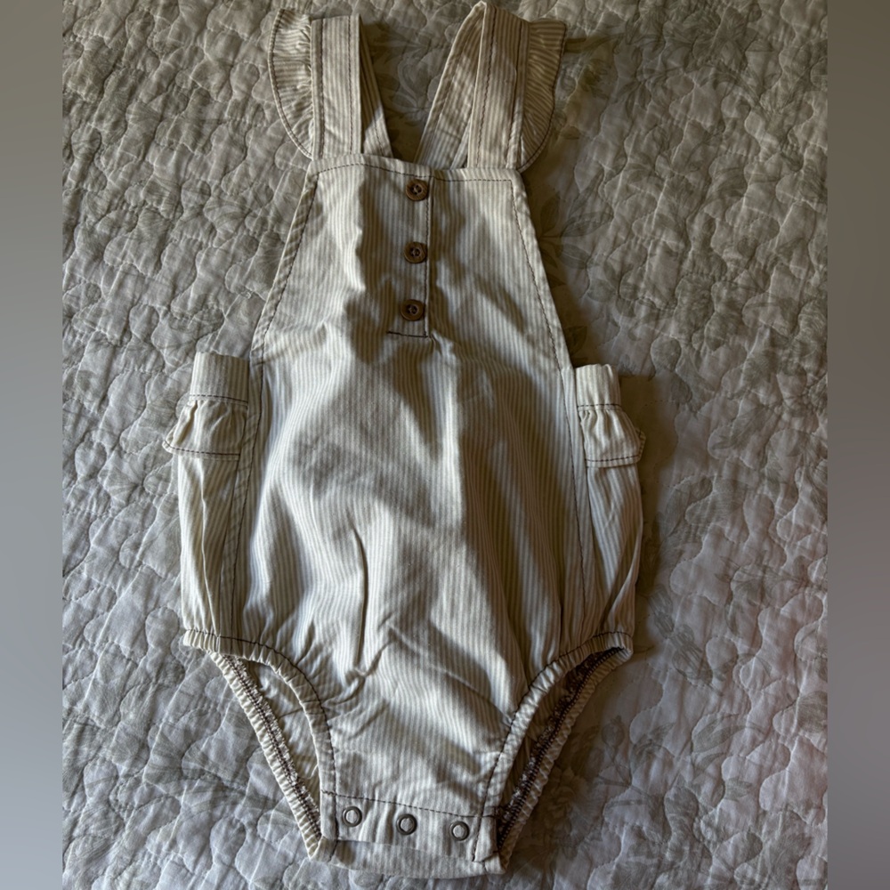 Carter's Beige Striped Baby Outfit